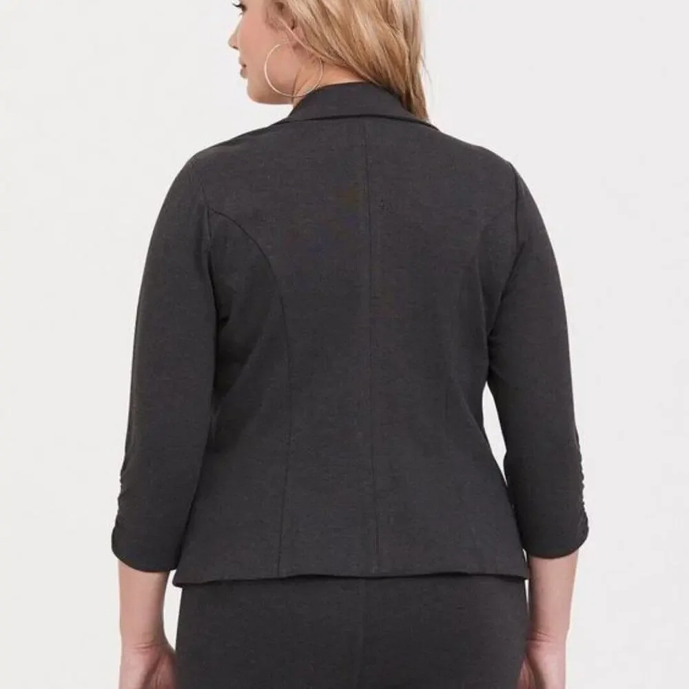 Torrid Studio Ponte Tailored Fit Blazer Plus Size 2 2X